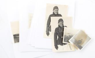 cca 1943 Német katonákat ábrázoló 15 db fotó 9x14 cm-ig