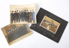 cca 1934 Guttenberg magyar jazz együttesről készült 3 db csoportkép, feltehetően mind a norvégiai szereplésük alkalmából készült, fotó, egyik Fyjolfsson oslói fényképész szárazbélyegzőjével jelzett, 9x13 és 15x20 cm közötti méretekben