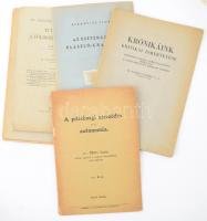 5 db történelmi témájú különlenyomat - Pittsburgi szerződés, Krónikáink kritikai ismertetése, stb. Kiadói papírkötés, kopottas állapotban.
