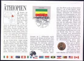 Etiópia 1936. 1c Haile Selassie érmés borítékon, egy etióp és egy ENSZ bélyeggel, utóbbi elsőnapi bé...