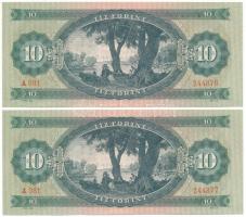 1962. 10Ft (2x) sorszámkövetők "A 081 244876 - A 081 244877" T:XF
Adamo F6
