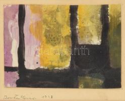 Barta Mária (1897-1969): Ablak, Olaj, vászon, jelzett, üvegezett keretben 11x14 cm