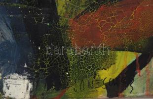Janesch 93 jelzéssel (Janesch Péter?): Olaj, vászon, jelzett, felületi sérüléssel 100x100 cm
