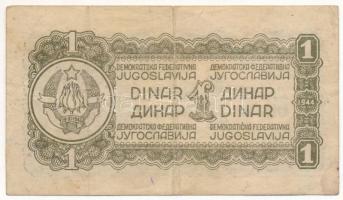 Jugoszlávia 1944. 1D T:F
Yugoslavia 1944. 1 Dinar C:F
Krause P#48