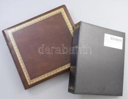 2 db régi fotóalbum egyik gyűrűs berakó, másik Unsere Hohzeitgaste felirattal