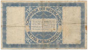 Hollandia 1938. 2,50G "Zilverbon (Ezüstértékű bankjegyek)", "DG 213248" T:F-VG, ...