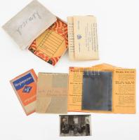 Egy kis doboznyi üveg fotó dia, negatív vegyes témákban