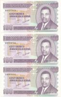 Burundi 2010-2011. 100Fr (3db,2xklf) T:UNC-AU Burundi 2010-2011. 100 Francs (3pcs,2xdiff) C:UNC-AU Krause P#44
