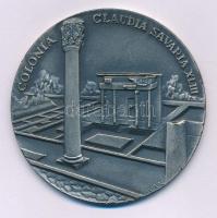 Iván István (1905-1968) ~1968. "Colonia Claudia Savaria XLIII" egyoldalas ezüstözött bronz emlékérem (60mm) T:AU