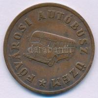 ~1960. 50Ft bronz "FAÜ / Fővárosi Autóbusz Üzem" közlekedési bárca T:VF