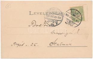 1903 Zilah, Zalau; római katolikus templom, rovásírásos üzenettel. Seres Samu kiadása / Roman Cathol...