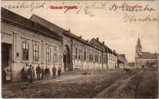 1912 Tenke, Tinca; Ferenc József utca, Dr. Elek Sándor orvos rendelője. Lévy Dávid kiadása / street, doctor's office (EK)