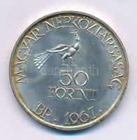 1967. 50Ft Ag "Kodály" T:UNC,AU patina Adamo EM23