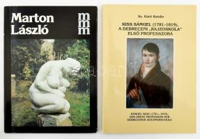 Heitler László: Marton László (MMM) Bp., 1985. Képzőművészeti. Kiadói papírkötésben + Sz. Kürti Katalin: Kiss Sámuel. Debrecen, 1995, papírkötés.
