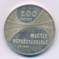 1975. 200Ft Ag "Magyar Tudományos Akadémia" T:AU patina Adamo EM47