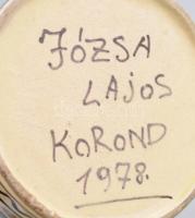 Korondi tejesedény, jelzett, m: 15 cm