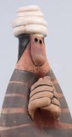 Vertel Andrea (1953- ): Pásztor, mázas kerámia, jelzett, alján kis lepattanással, m: 19 cm