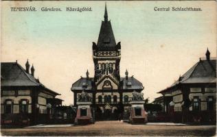 1916 Temesvár, Timisoara; Gyárváros (tévesen: Gárváros), Közvágóhíd. F.R.F. / Central Schlachthaus / Fabric, slaughterhouse (EK)