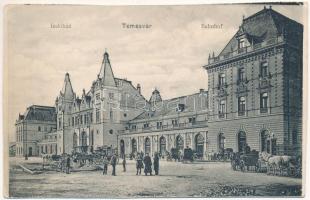 Temesvár, Timisoara; indóház, vasútállomás. Káldor Zs. és társa kiadása / Bahnhof / railway station (b)