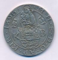 1896KB Millenniumi ezüst "Ferenc József" Tallér fém másolata / replica T:XF