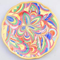 Zsolnay tál, Verő Budapest kézifestés megjelöléssel, d: 18 cm