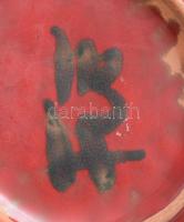 Fórizsné Sárai Erzsébet: Kakasos dísztál. Jelzett, d: 22 cm