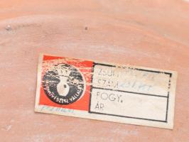 Alföldi áttört mintás mázas kerámia dísztál, Iparművészeti Vállalat címkével, d: 39 cm /// / KIZÁRÓL...