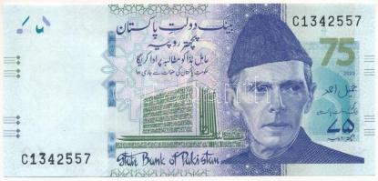 Pakisztán 2023. 75R "A Pakisztáni Állami Bank 75. évfordulója" emlékkiadás T:AU Pakistan 2023. 75 Rupees "75 Years of the State Bank of Pakistan" commemorative issue C:AU