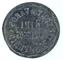 DN 8f "Zenta Város Kossuth híd - Gyalogos" Zn lemez bárca (32mm) T:VF, patina