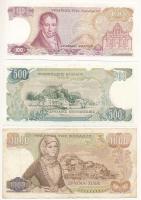 Görögország 1970. 1000Dr + 1978. 100Dr + 1983. 500Dr T:XF,F Greece 1970. 1000 Drachmai + 1978. 100 D...