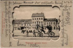 1901 Temesvár, Timisoara; gyárvárosi részlet. Polatsek féle könyvkereskedés kiadása / Fabric, factory, street