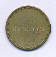 DN "Diósgyőri Fogyasztási Szövetkezet - Tej" sárgaréz tejbárca T:VF, patina, hátoldalon ka...