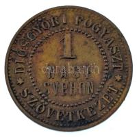 DN "Diósgyőri Fogyasztási Szövetkezet - 1 Nagy Syphon" bronz élelmiszerbárca T:XF patina