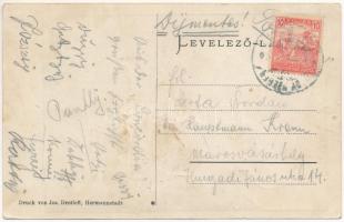 Nagyszeben, Hermannstadt, Sibiu; Concordia C.i.B. Studentika sziluettes művészlap. Jos. Drotleff / S...