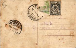 1926 Brassó, Kronstadt, Brasov; Strada Principele Carol / Károly herceg tér, A. Bidu üzlete / square...