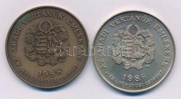 Bognár György (1944-) 1988. "MÉE Gyöngyösi Csoport - Aradi Vértanúk / Knézich Károly" Ag emlékérem (33,91g/0.640/42,5mm) T:UNC,AU Adamo GS6