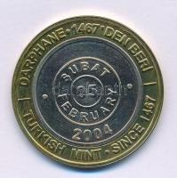 Törökország 2004. 1.000.000L bimetál "535 éves az Isztambuli Pénzverde - 2004 február 5." kapszulában T:UNC Türkiye 2004. 1.000.000 Lira bimetallic "535 years Istanbul Mint - February 5th 2004" in capsule C:UNC Krause KM#1139.2