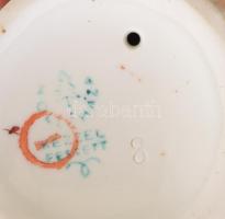 Hollóházi hal + libát hordó fiú, jelzett, m: 13-15,5 cm