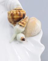 Kagyló díszes kínáló, jelzés nélkül, 19x19 cm