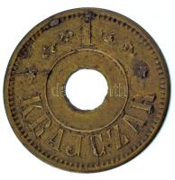 DN(~1950) 1kr "Élelmezési-Egylet Salgó-Tarján" Cu bárca T:VF, patina