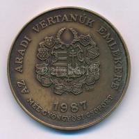 Bognár György (1944-) 1987. "MÉE Gyöngyösi Csoport - Aradi Vértanúk / Nagysándor József" bronz emlékérem (42,5mm) T:UNC Adamo GS5