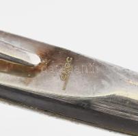 Ezüstözött design fém toll és töltőceruza CNCC jelzéssel. Masszív fém, jelzett 11,5 cm