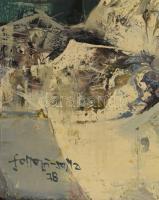 Somogyi-Soma László (1927-2004): Mákgubók. Olaj, farost, jelzett. Hátoldalán autográf felirattal Fak...