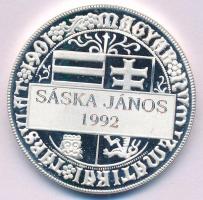 Csóka Zsuzsa (1962-) 1992. "MÉE - Szent László / Jubileumi tagsági érem" jelzett Ag emléké...