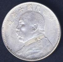 Kína / Köztársaság 1920. 1$ Ag T:2 kis k.