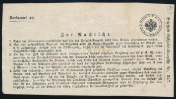 27 May 1859 Aufgabs Recepisse "v.EPERIES" 1859.máj.27. Feladóvevény "v.EPERIES"