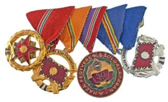 1957. "Kiváló Szolgálatért Érdemrend" aranyozott, zománcozott bronz kitüntetés + "A Haza Szolgálatáért Érdemérem arany fokozat" zománcozott, aranyozott bronz kitüntetés + 1964. "A Haza Szolgálatáért Érdemérem ezüst fokozat" zománcozott, ezüstözött bronz kitüntetés + 1965. "Szolgálati Érdemérem - A Haza Fegyveres Szolgálatában" 30 év után, műgyantás fém kitüntetés, mindegyik együtt, mellszalagon, bronz pánton T:AU,XF