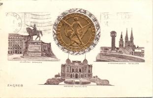 Zagreb with Sokol emblem Emb. (small tear)