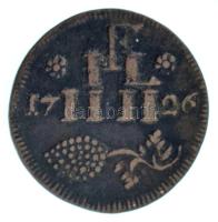 Osztrák Államok / Salzburg 1726. 4kr Cu "Wine Mark" borászati bárca (2,76g/20mm) T:VF
Aus...