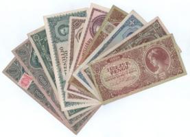 10db-os vegyes pengő bankjegy tétek T:VF,F többnyire szép papírral